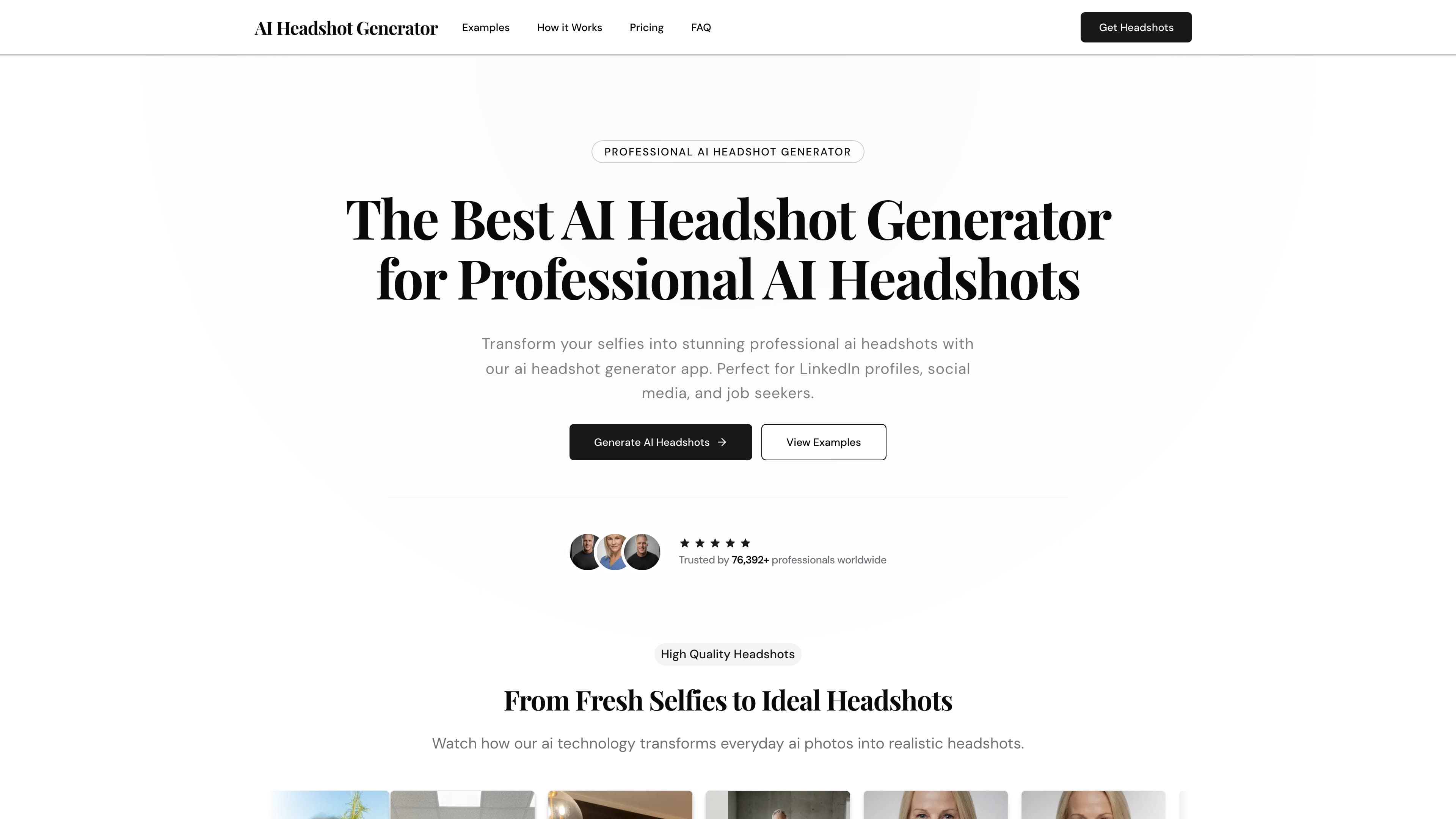 AI Headshot Generator AI headshot example